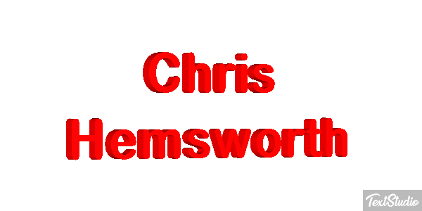 Chris Hemsworth Efeito do texto