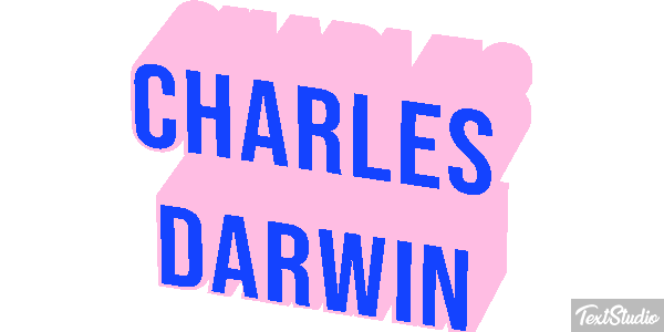 Charles Darwin Text effect