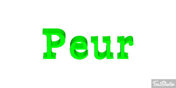 Peur Effetto testo