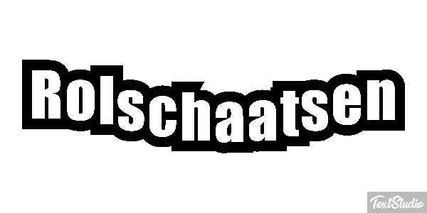 Rolschaatsen Tekst effect