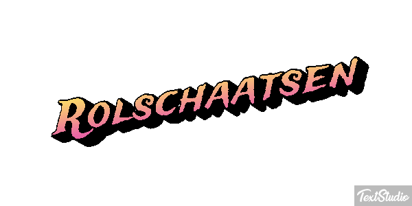 Rolschaatsen Tekst effect