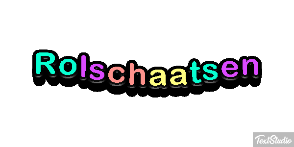 Rolschaatsen Tekst effect