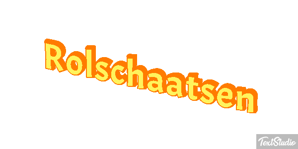 Rolschaatsen Tekst effect