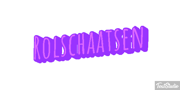 Rolschaatsen Tekst effect