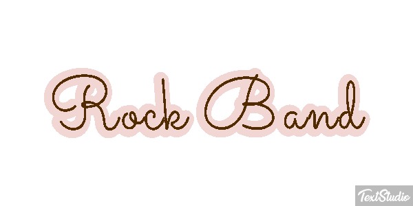 Rock Band Efecto de texto