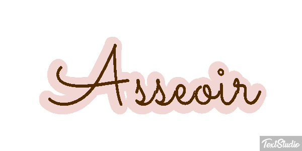 Asseoir Effet de texte