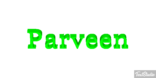 Parveen Texteffekt