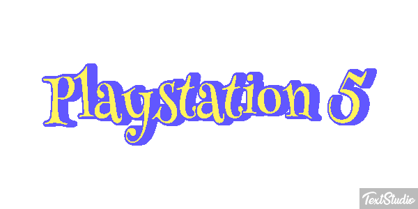 Playstation 5 Efeito do texto