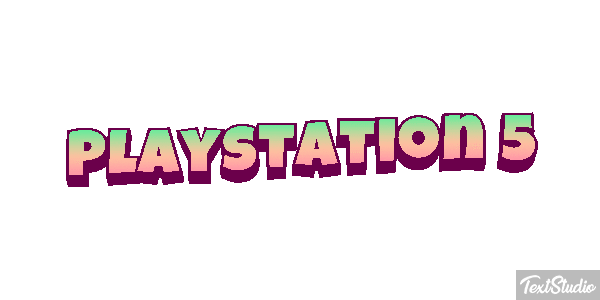 Playstation 5 Efeito do texto