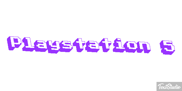 Playstation 5 Efeito do texto