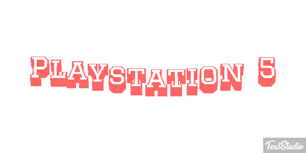 Playstation 5 Efeito do texto
