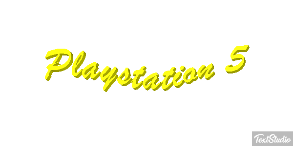 Playstation 5 Efeito do texto