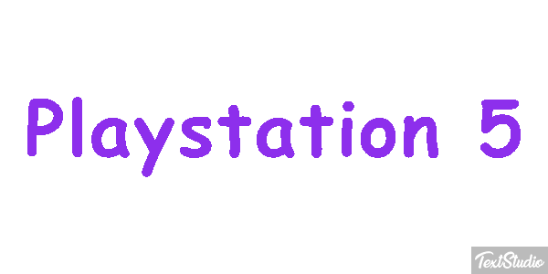 Playstation 5 Efeito do texto