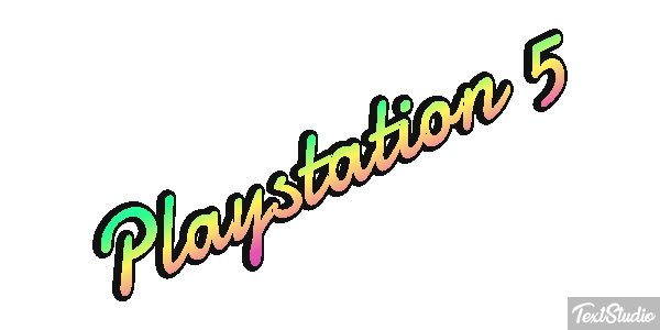 Playstation 5 Efeito do texto