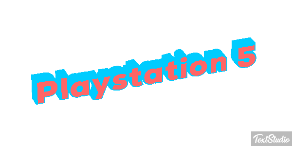 Playstation 5 Efeito do texto
