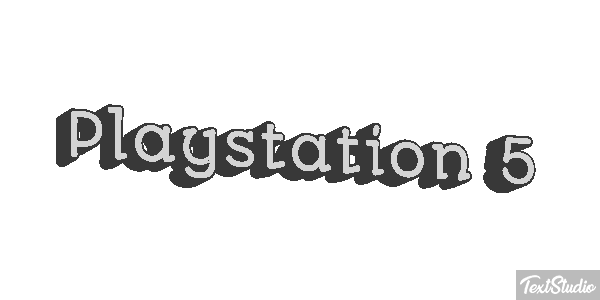 Playstation 5 Efeito do texto
