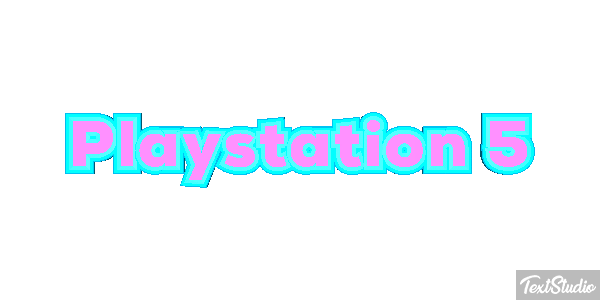 Playstation 5 Efeito do texto