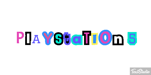 Playstation 5 Efeito do texto