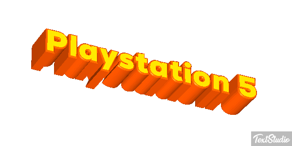 Playstation 5 Efeito do texto