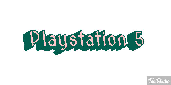 Playstation 5 Efeito do texto