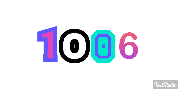 1006 Text effect