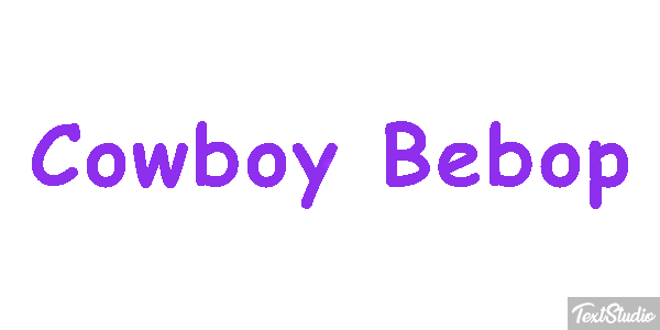 Cowboy Bebop Text effect