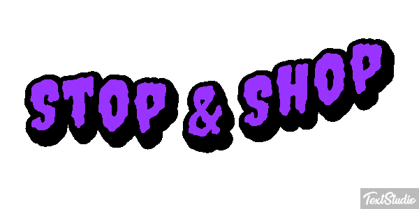 Stop & Shop Text effect