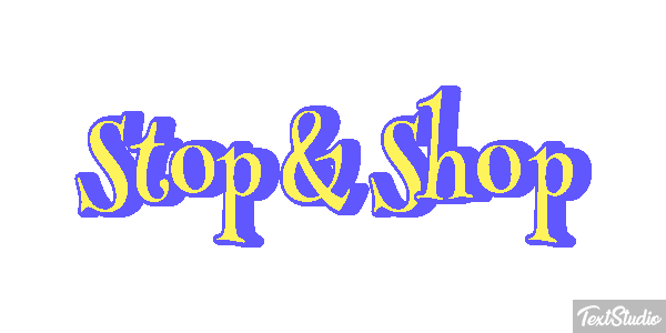 Stop & Shop Text effect
