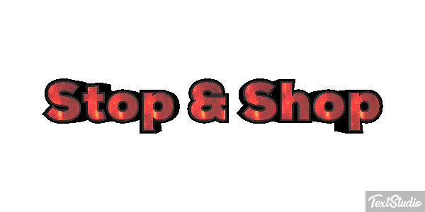 Stop & Shop Text effect