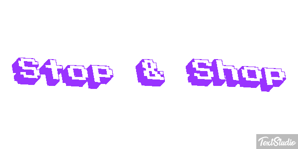 Stop & Shop Text effect