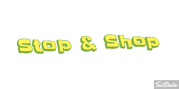 Stop & Shop Text effect