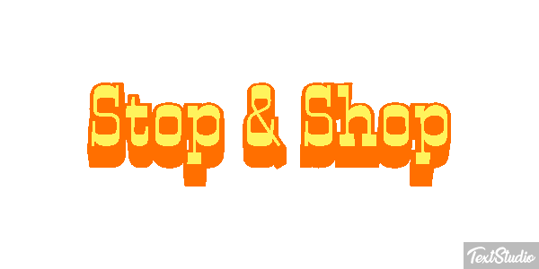 Stop & Shop Text effect