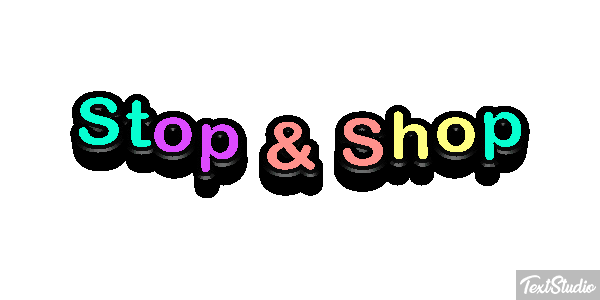 Stop & Shop Text effect
