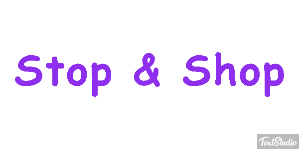 Stop & Shop Text effect