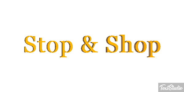 Stop & Shop Text effect