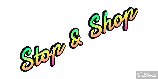Stop & Shop Text effect