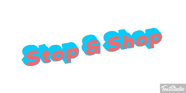 Stop & Shop Text effect