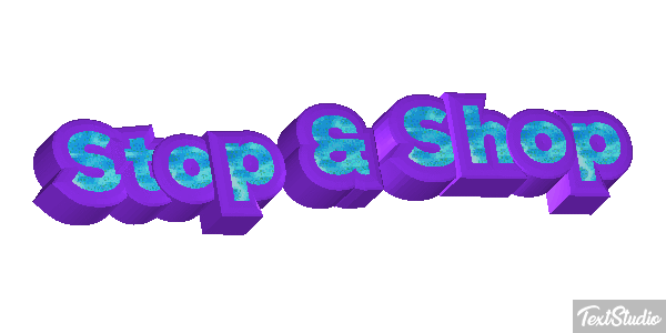 Stop & Shop Text effect