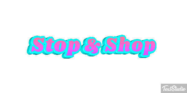 Stop & Shop Text effect