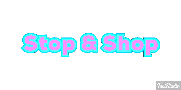 Stop & Shop Text effect