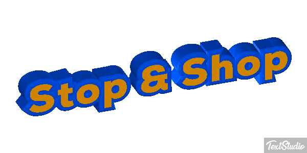 Stop & Shop Text effect