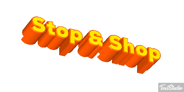 Stop & Shop Text effect