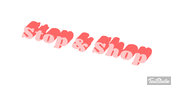 Stop & Shop Text effect