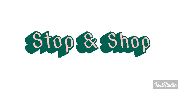Stop & Shop Text effect
