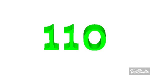 110 Texteffekt