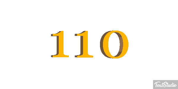 110 Texteffekt