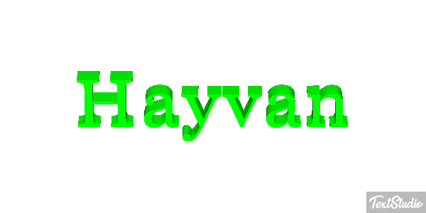 Hayvan テキスト効果