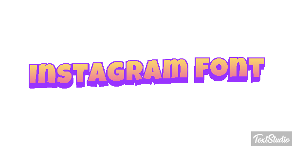 Instagram Font Текстовый эффект