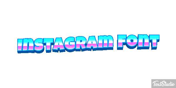 Instagram Font Текстовый эффект