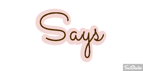 Says Tekst effect